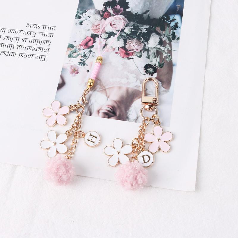 Lovely Ribbon Flower Keychain For Men Women Bag Car Key Holder Keyring Gifts