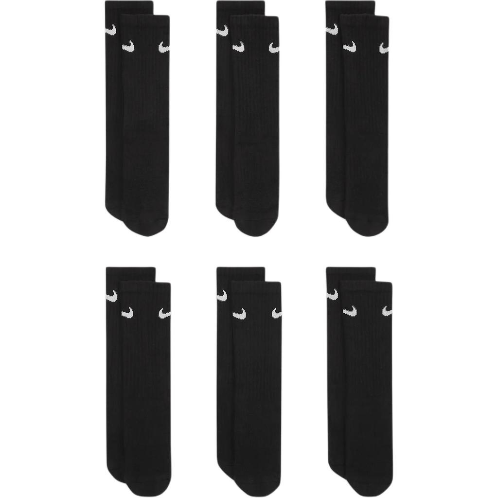 Nike Socks 6 Pack Black White Kids' SX6910-010