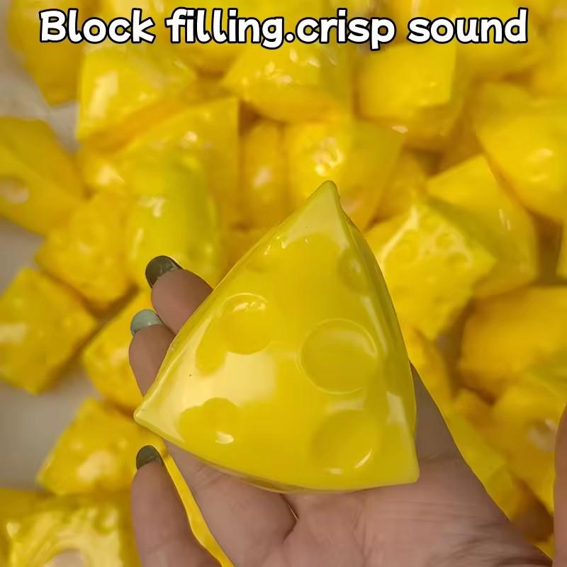 Squishy Mini Cheese Cube Fidget Toys Soft Cheese Cube Squeeze Stress Ball Toy Asmr Sensory Stress Relief Toy For Adult