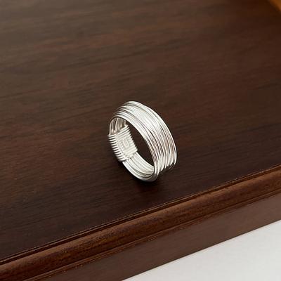 Wrapped Filament Ring Exquisite Niche Design High-end Retro Multi-layer New Ring