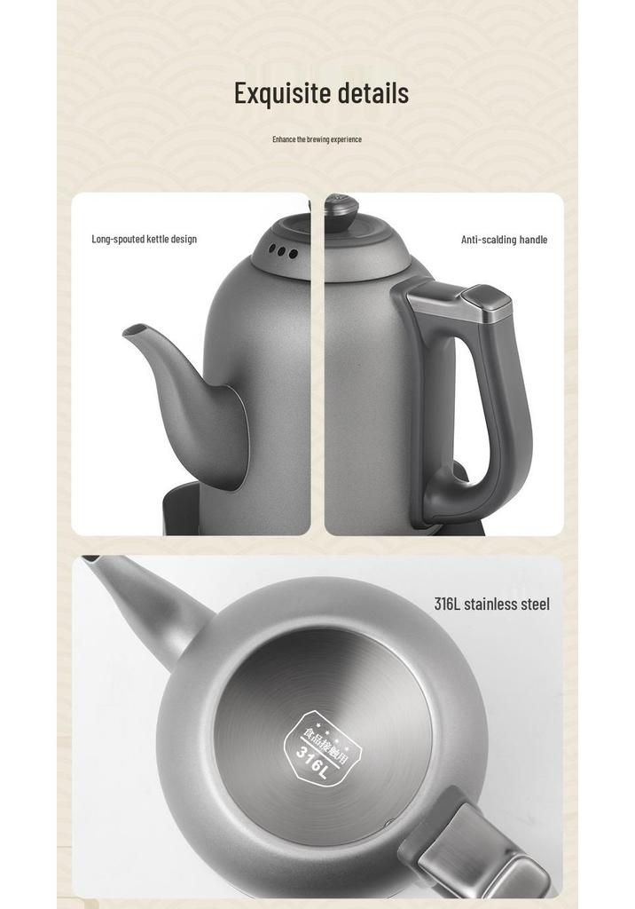 Automatic Electric Kettle: Integrated Hot Water Boiler & Tea Brewer with Heat Preservation