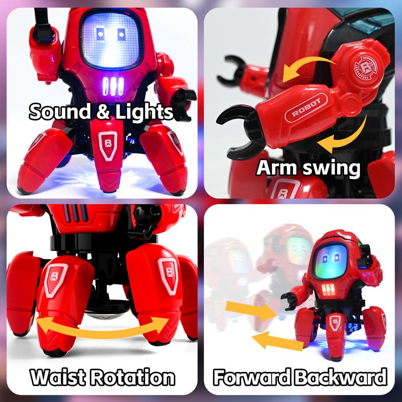 6 Claws Robot Dance Music Early Educational Toys For Children Interactive Electronic Robot Birthday Gifts for Kids Boys Girls