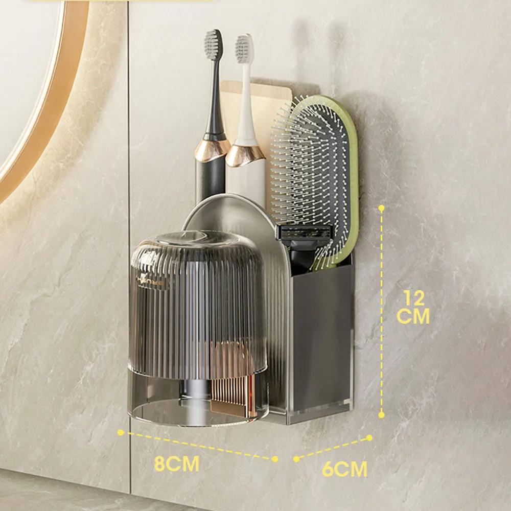 

Стаканчики для мытья, настенные зубные щетки, предметы для хранения, ополаскиватели для полости рта в ванной, стаканчики для щеток, непористые многофункциональные домашние розетки серый