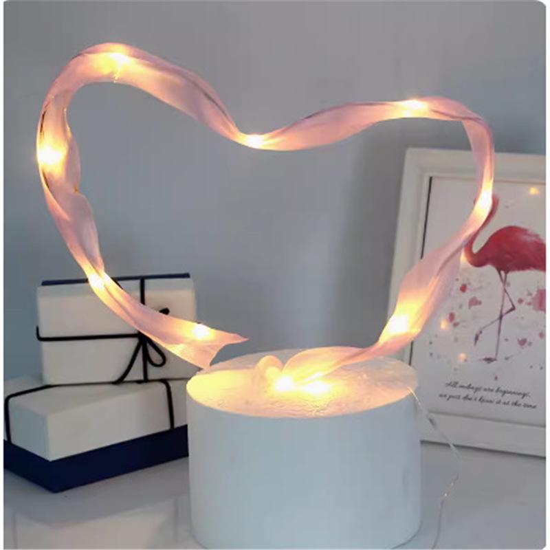 NetizenINS Flowing Colored Ribbon Cake Decoration for Valentine's Day