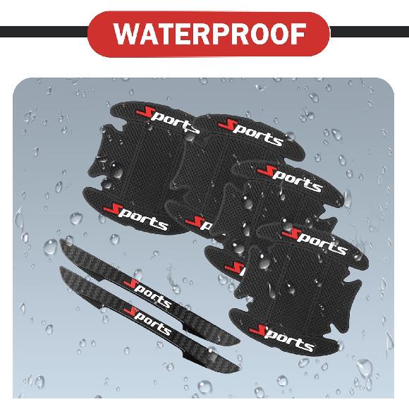 8PCS Car Door Protector, Sports Car Door Handle Scratch Protector, Door Handle Bowl Sticker, Doors Handle Protection Accessories, Universal for Most