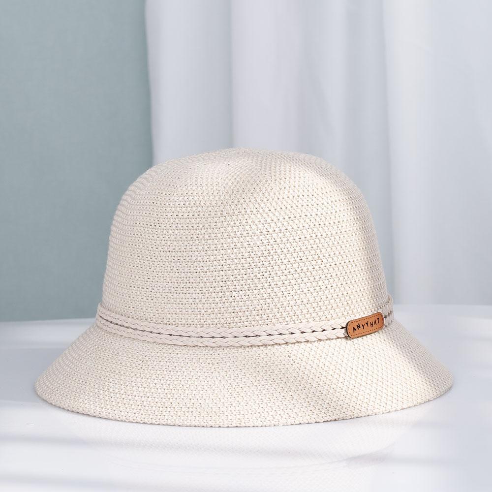

2022 NEW Womens Straw Hats Panamas UV Protection Sun Visor Beach Hats fashion Visors Foldable Female Women s summer sun hat 56-60cm бежевий