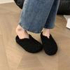 Fashion Platform Wool Baotou Slippers for Women 2025 Autumn and Winter New Riveted Casual Fleece Cotton Slippers