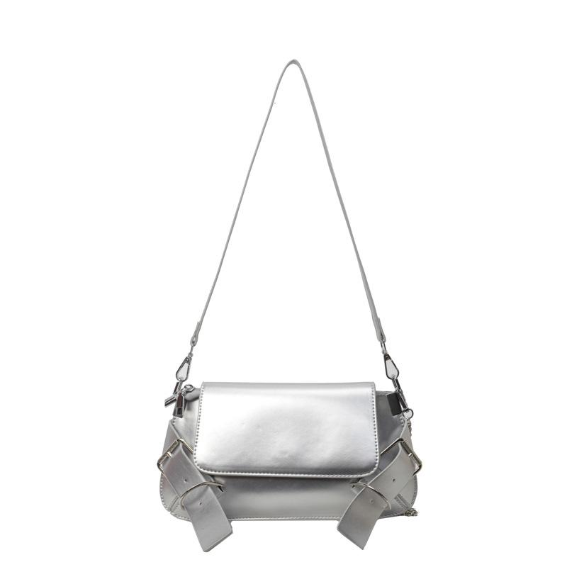 Neue Tasche Damenmode Umhängetasche Doppelgürtelschnalle Tasche