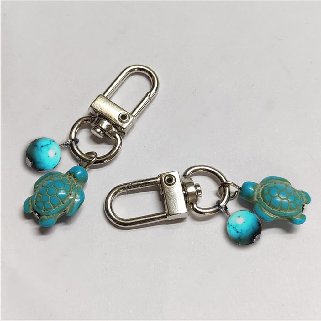 Handcrafted 3D Keychain Unique Turtle Keychain Handmade Turtle Keychain Fashionable Backpack Accessory Alloy Material