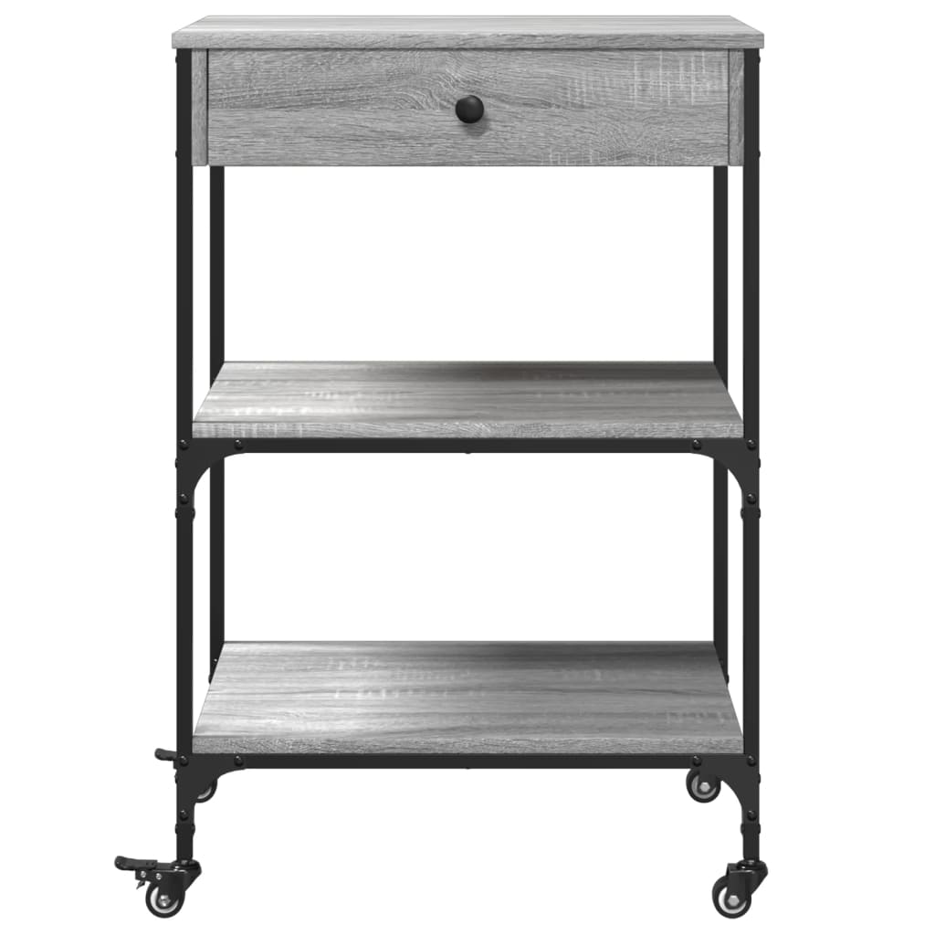 Kitchen Trolley Grey Sonoma 60x48x89.5 cm Particleboard