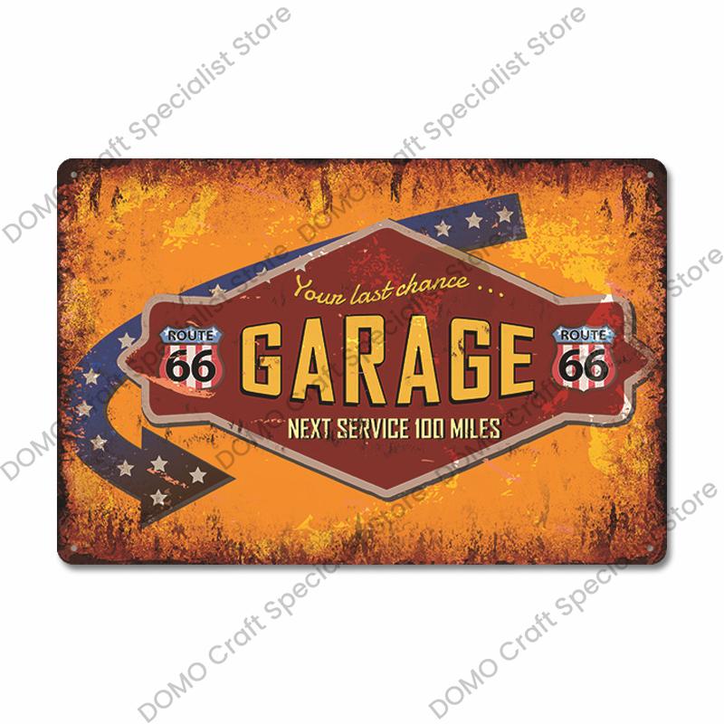 Vintage Route  Metal Sign Retro Garage Wall Art Decor xcm