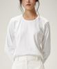 Linte Autumn Sleeve Basic T-Shirt White
