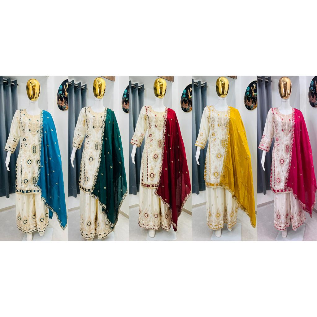 Salwar Kameez Pakistanais Indienne Robe Tenue de Soirée Bollywood Designer Costume Palazzo