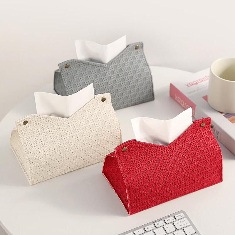LIEI Leather Tissue Storage Box