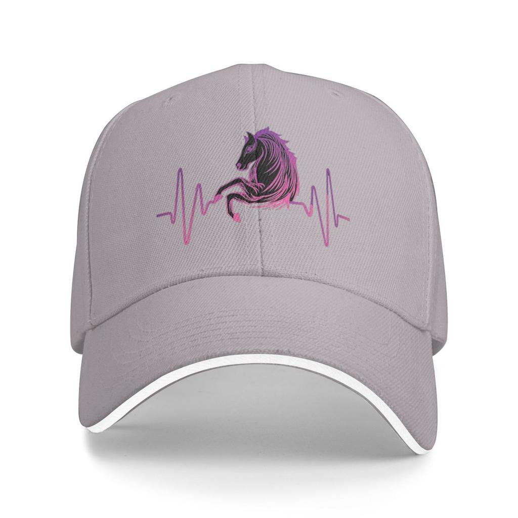 Hjerterytme Hest Grafikk Hestebasert Baseballcaps Snapback Baseballhatter Pustende Avslappet Casquette Utendørs for Menn og Kvinner