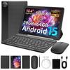 Android 15 Tablet, 10.1 Inch, 20GB+64GB, 1TB Expandable, Keyboard Mouse Stylus Set
