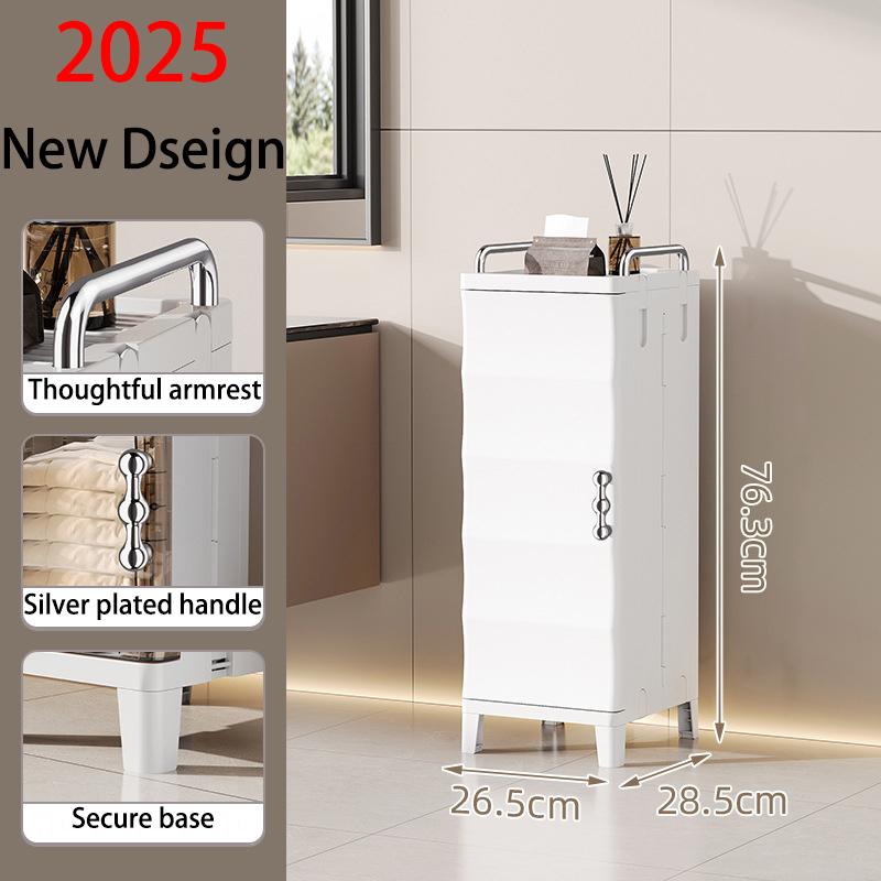Toilet Storage Catbinet Bathroom Shelf Crevice Storage Cabinet Simple Multi-Layer Storage Cabinet Floor Standing Multifunctional Storage Cabinet