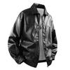 Autumn And Winter Men's Motorcycle Suit Simple And Versatile Leather Jacket Loose Leather Jacket