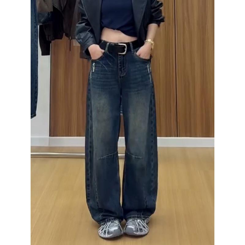 

Plus Size High Waist Retro American Jeans for Pear Shape - Loose, Slimming, Straight & Wide Leg Styles Medium