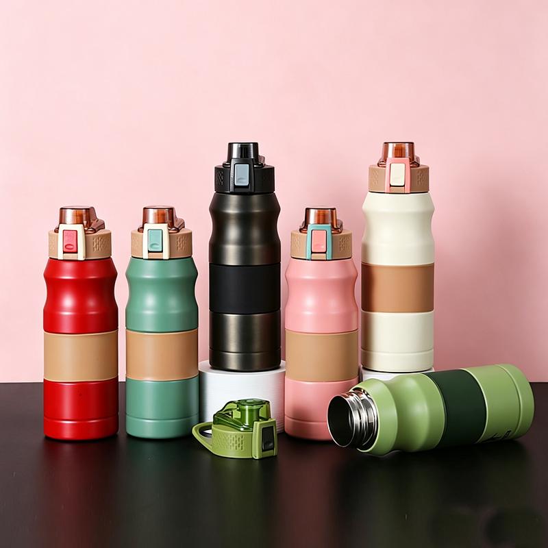 Vaso Térmico Deportivo de Acero Inoxidable 304 para Niños 680ml Botella de Agua Aislada Portátil para Exteriores para Niños Vuelta al Cole