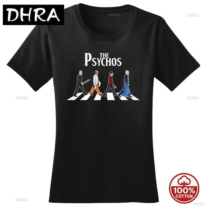 

The Psychos Halloween Ladies T Shirt Featuring Cotton Comfort for Unisex Graphic Tee Harajuku Street Fashion Casual Top Aesthetic 4XL