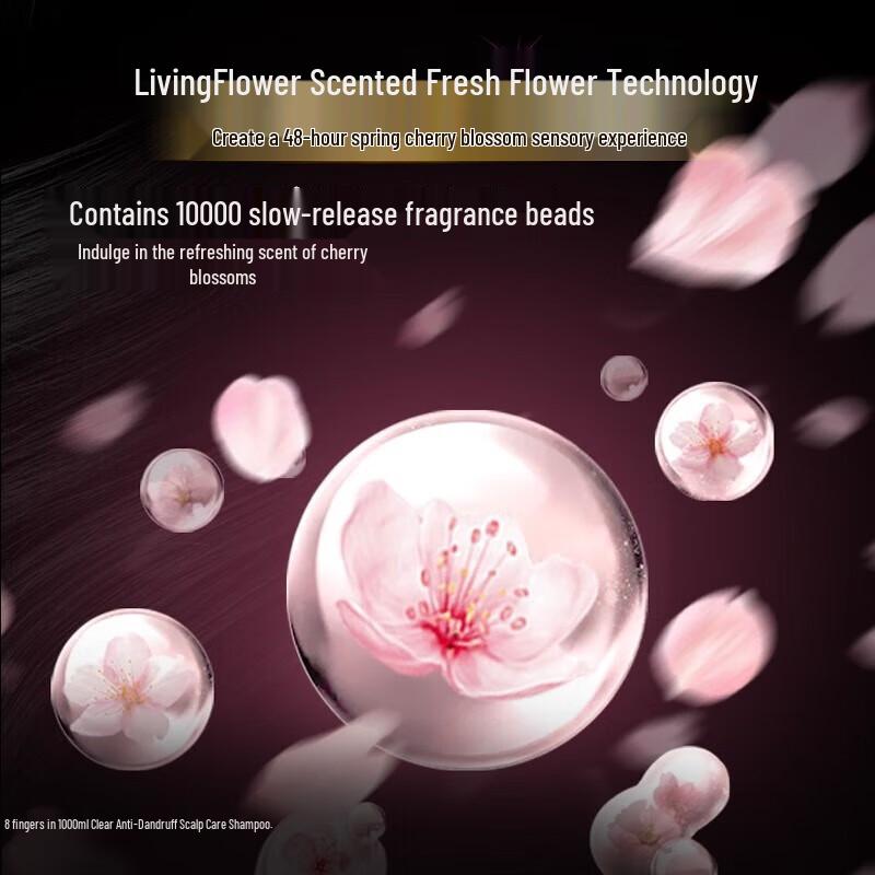 Clear Anti-Dandruff Volumizing Shampoo, Cherry Blossom Scent