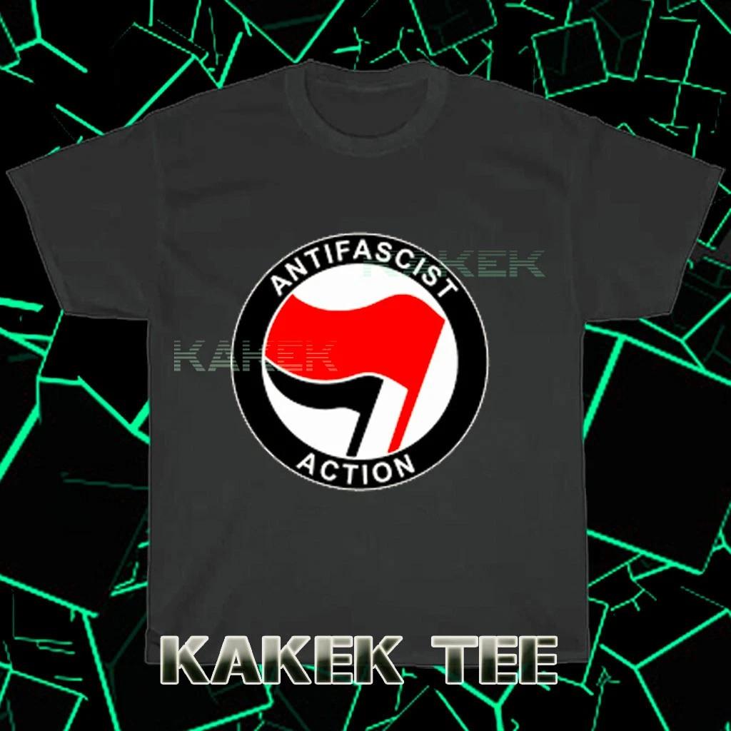 AntiFachist Action Flag Logo American T-Shirt Funny Size S to 5XL 3XL