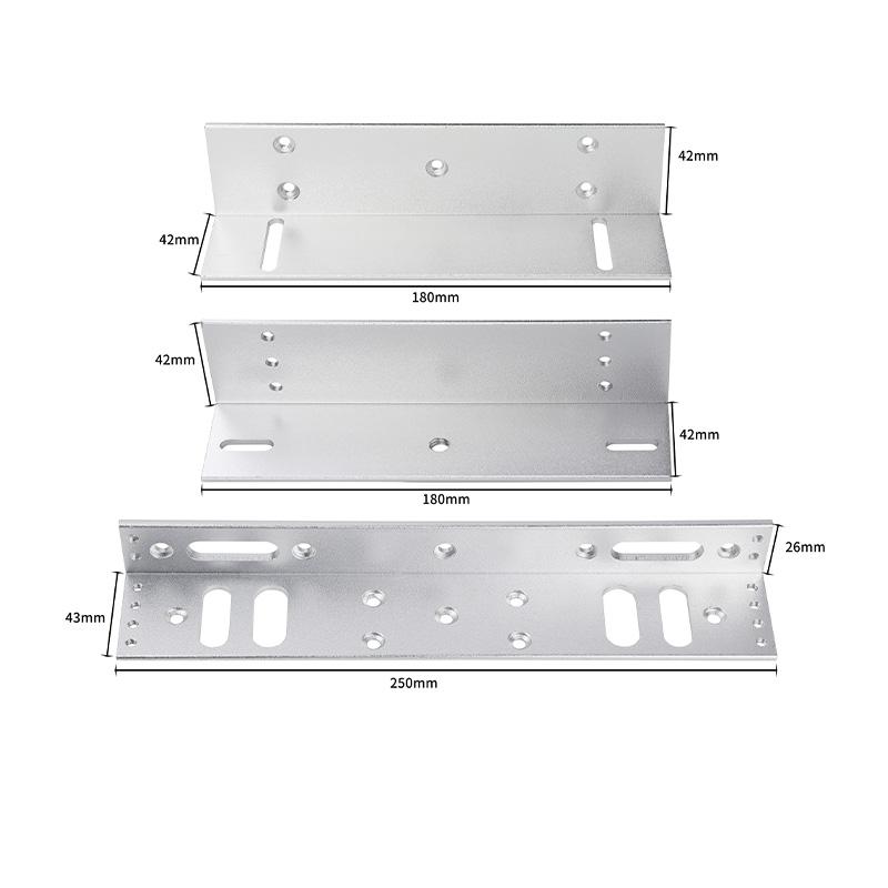 High Quality 280kg 600lbs Magnetic Lock Bracket ZL Door Lock Bracket Electromagnetic Access Control System