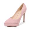 Women 12cm High Heels Scarpin Silk 2 .5cm Platform Pumps Lady Satin Stiletto Heels Plus Size 46 Green Fashion Office Shoes
