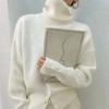 Chic Vintage Knitted Turtleneck Sweater for Women Autumn and Winter Warm Women Pullover Base Sweaters Slim Fit Casual Solid Loose Knitwears Tops 25256