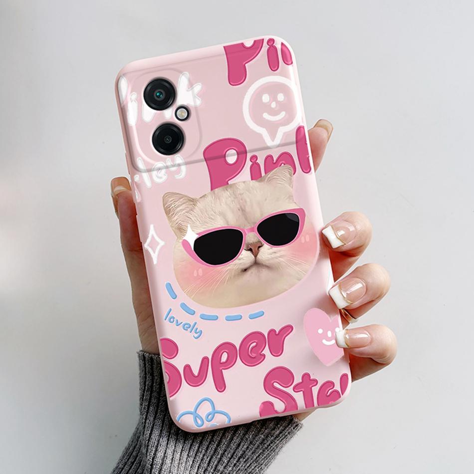 Case For Xiaomi Poco M5 M5S Cute Cat Cartoon Frog Soft Smooth Liquid Silicone Back Cover Phone Shell For PocoM5 M5 S Bumper Capa