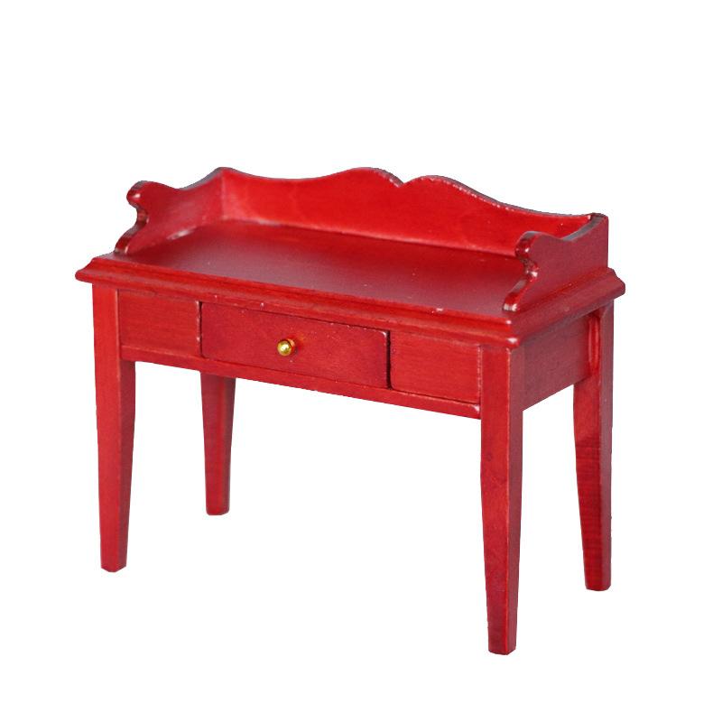 

1:12 Миниатюрный кукольный домик, письменный стол, офисный стол, мебель, модель, домашний декор, игрушка, кукольный домик, аксессуары белый