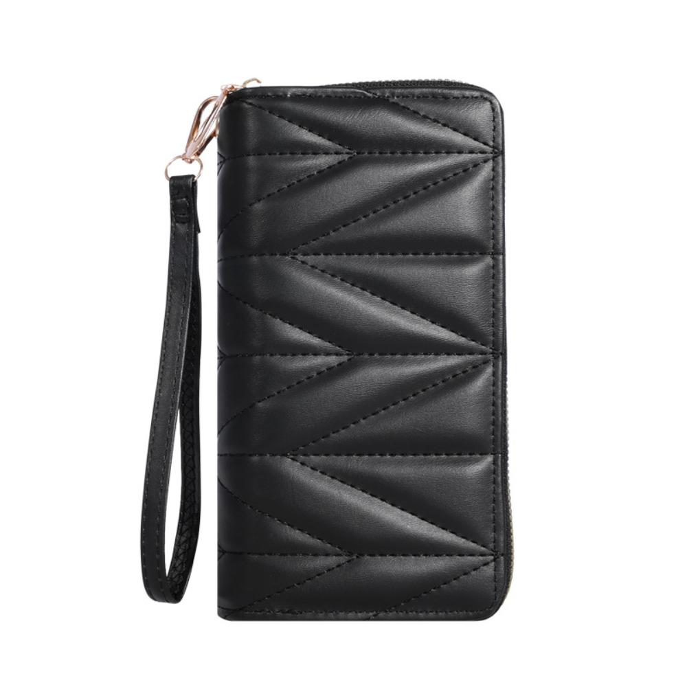 New Korean-style cute pu long coin purse, large-capacity ladies' multi-kara chain hand-held phone bag