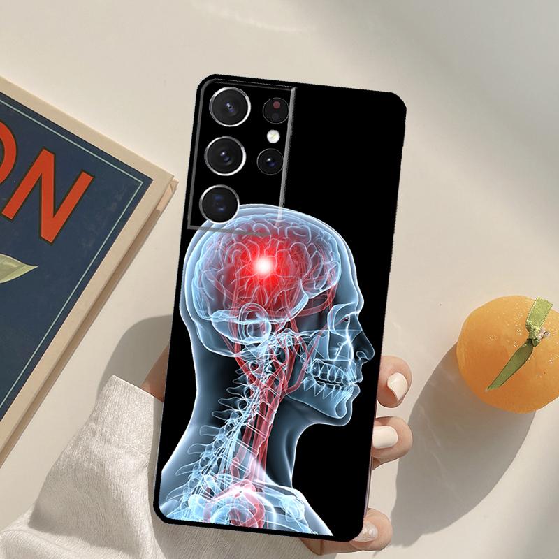 Medical Human Organs Brain Phone Case For Samsung Galaxy S23 S26 Ultra S20 S21 S22 S24 S25 S10 Plus S25 FE Back Cover