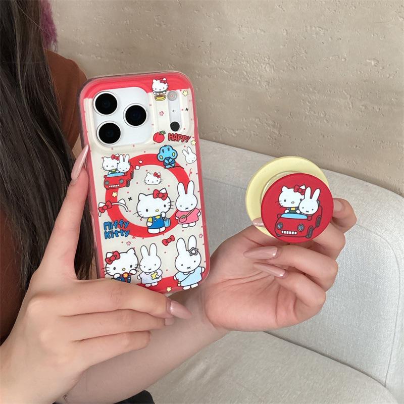 

Red Polka Dot Magnetic Stand Phone Case for iPhone 17/16 Pro Max/15/14 iPhone 15 Pro