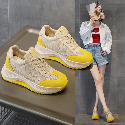 Autumn and Winter New Platform Casual Little White Single Shoes Lace-up Slope Heel Sports Running Versatile Women's Shoes