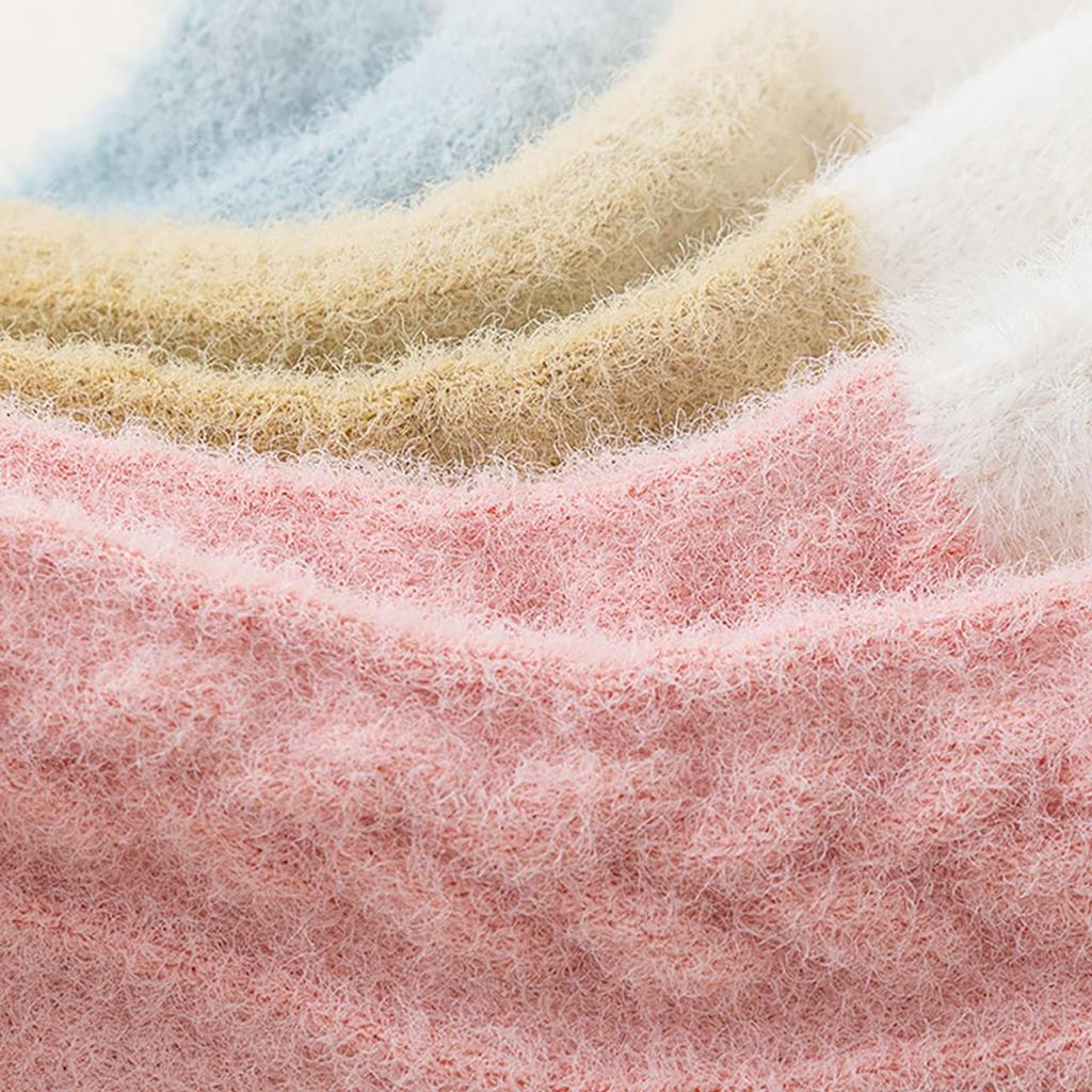 Cute Animal Baby Winter Socks Mink Fur Warm Mid Tube Socks For Newborn Boy Girl Plush Thermal Sock