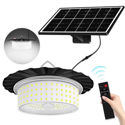 244 LED Solar Lights Outdoor Waterproof, Motion Sensor Solar Pendant Light with Remote, Dusk To Dawn Hanging Solar Lights for Shed Patio Garage