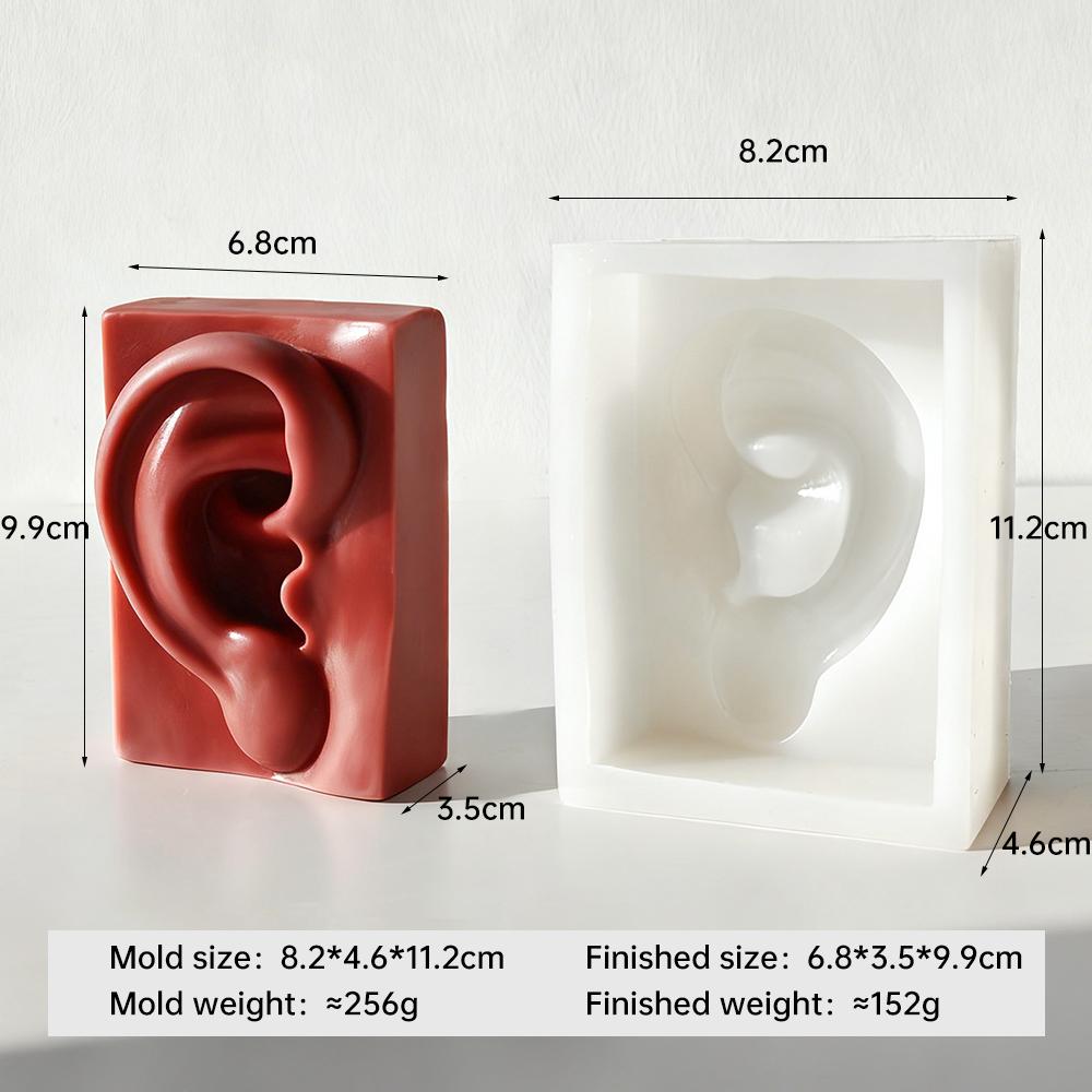 DIY Sculpture Facial Features Silicone Candle Mold Eyes Ears Nose Mouth Form Gypsum Craft Molds Aroma Candle Making Supplies