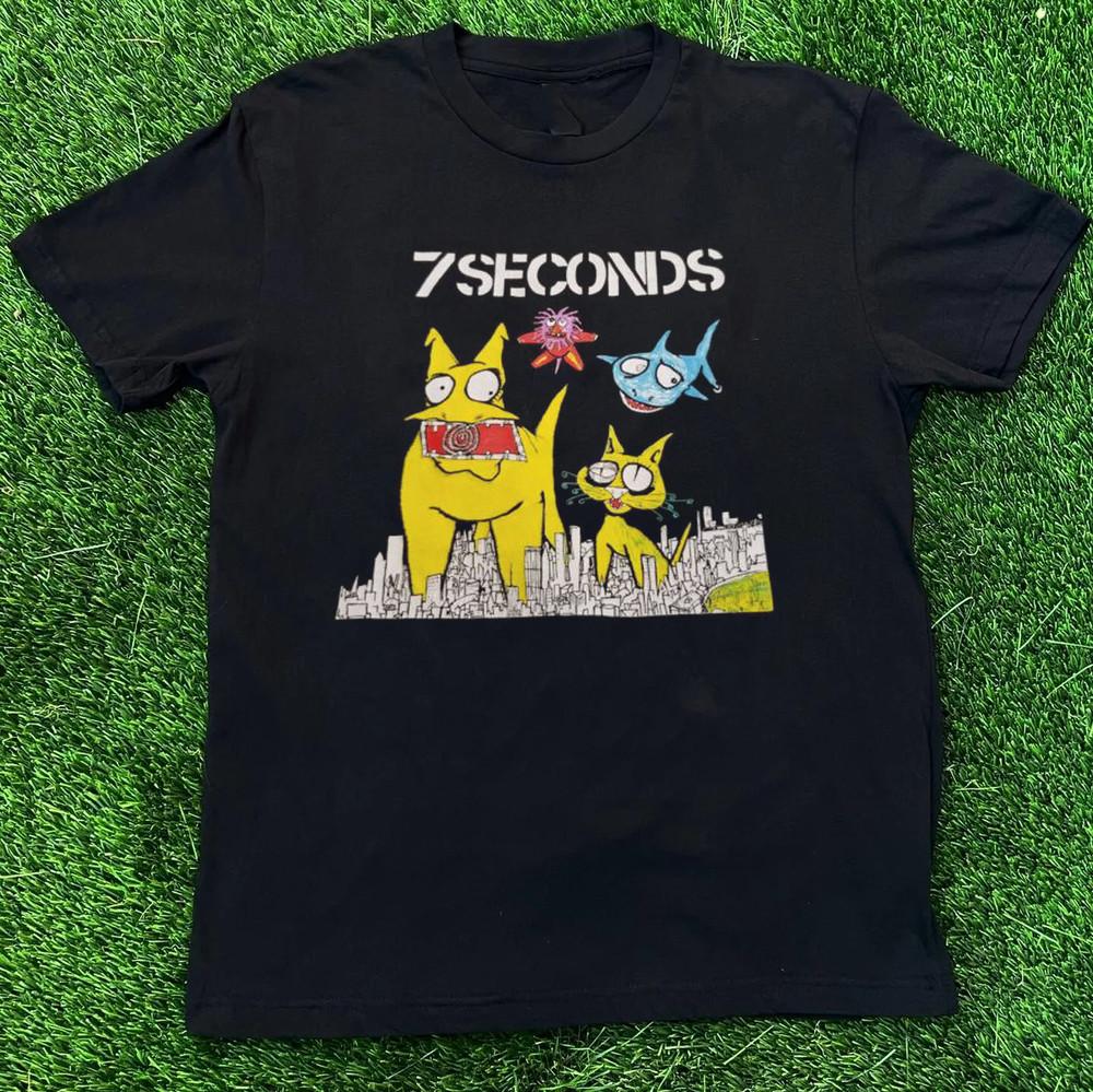 

VTG 90s Nice Man 7 Seconds Band Black All Size Shirt AG2132 Unisex T-Shirt 5XL різнокольоровий