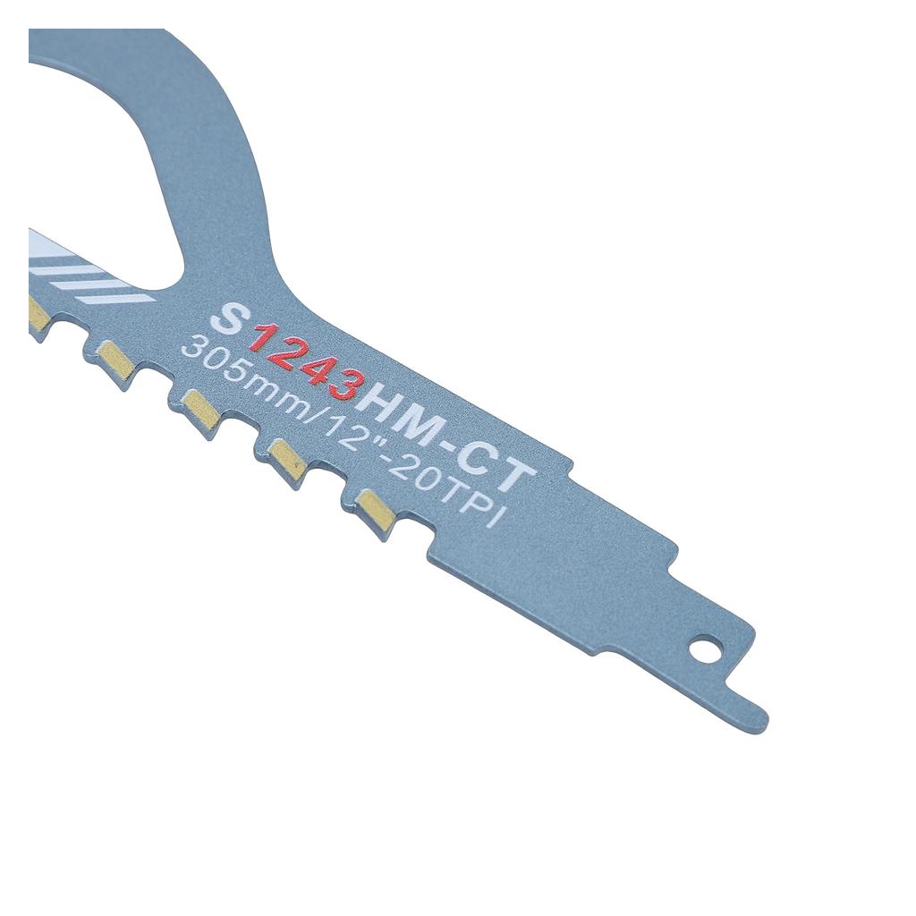 12inch Reciprocating Saw Blades 20TPI Concrete Saw Blades Hard Alloy Teeth with Robust Steel Backing for Red Brick