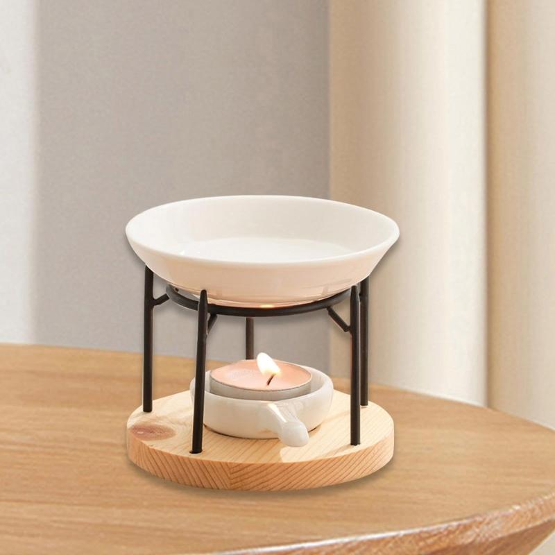 Elegant Ceramics Aromatherapies Diffuser Wax Melt Essential Oil Burners Tealight Holder for Bedroom and Spa Decoration