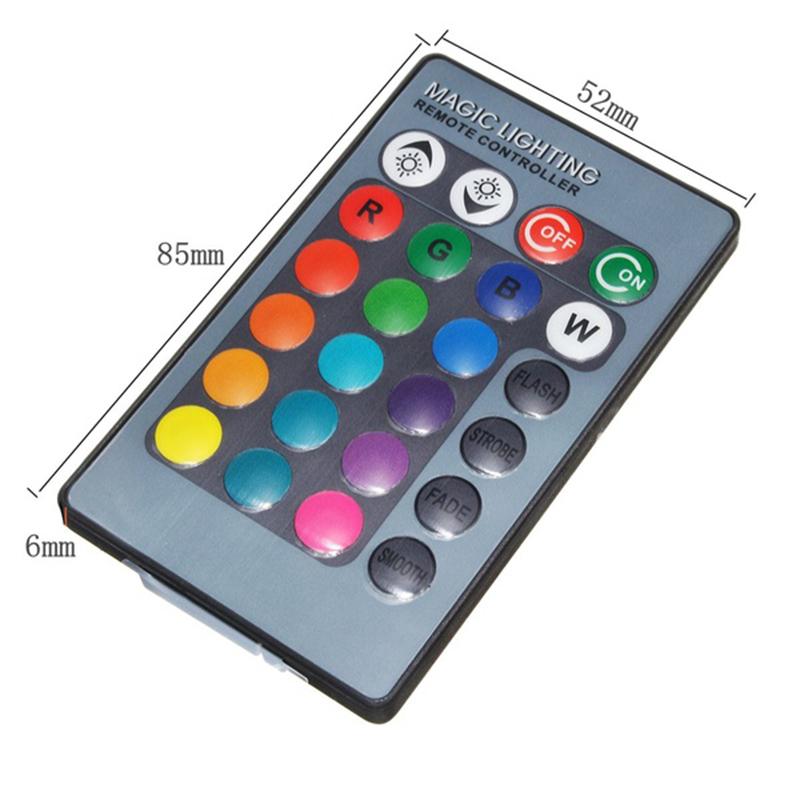 2pcs T10 W5W LED RGB Remote Control Lights Indicator Bulb Car Interior Wedge Side Lamps
