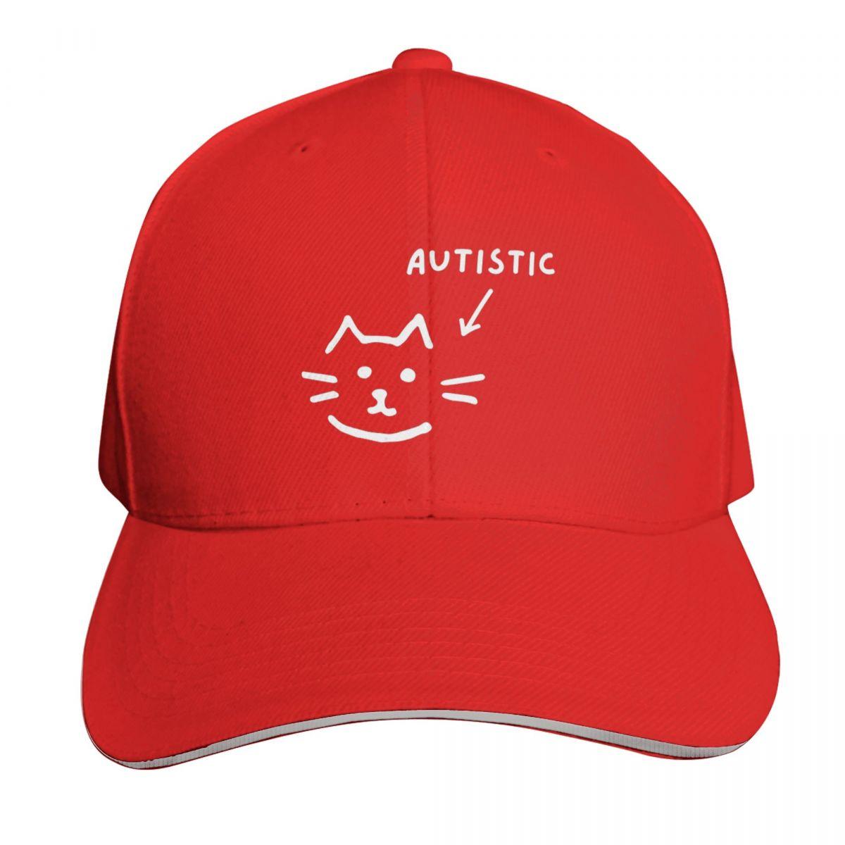 Autistic Cat Animal Cap Fashion Casual Baseball Caps Adjustable Hat Hip Hop Summer Unisex Baseball Hats One Size