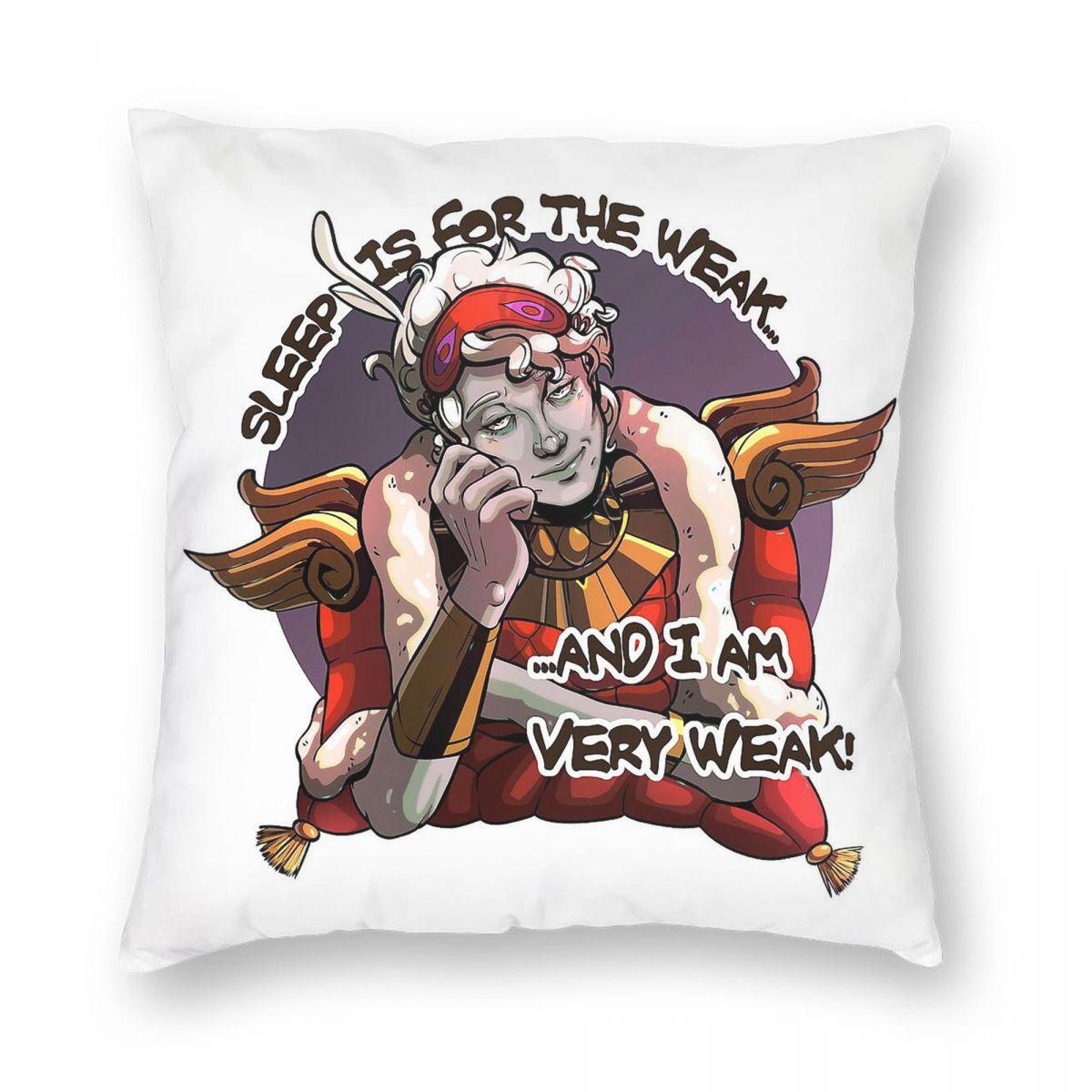 Hypnos Hades Sleep Is For The Weak Square Pillowcase Polyester Linen Velvet Creative Decorative Pillow Case Sofa Cushion Cover 30x30cm