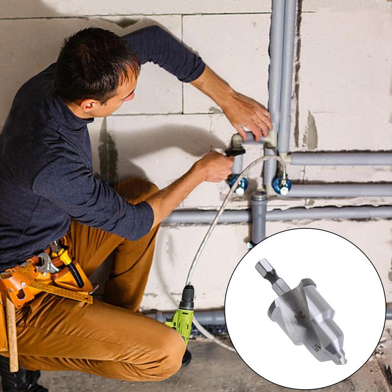 Massiver konischer Bohrer PPR Schnellwechsel-Bohrer Reibahle Bohrer Rohrwerkzeuge für Wasserrohrreparatur Locherweiterungs-Set