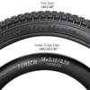 YunSCM Set of 2, 14x2.4 Tires, 14x2.4 60-254 Bicycle Tires + Tubes with 32mm American Valves + Rim Tape, Tires 14 2.4, Y-027