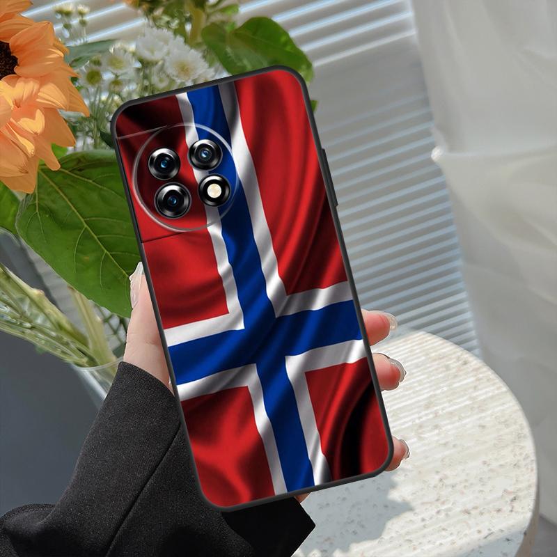 Norway Flag Case For OnePlus 15R 15 13R 12R 10R 13 13T 12 11 10 10T 8T Nord CE 5 2 3 4 Lite N20 N30 Cover