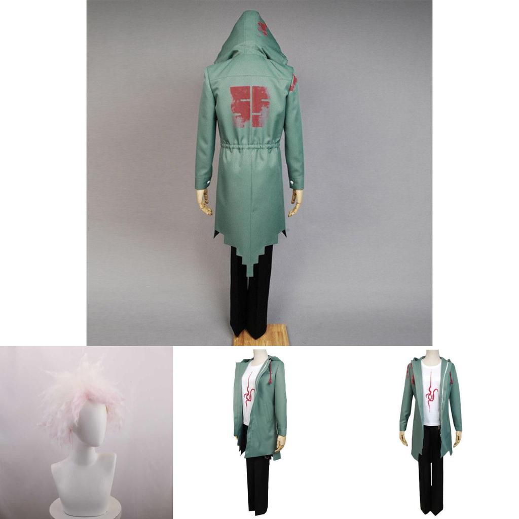 Komaeda Nagito High Quality Cosplay Costume Coat Jacket T-shirt Pants Wig Set