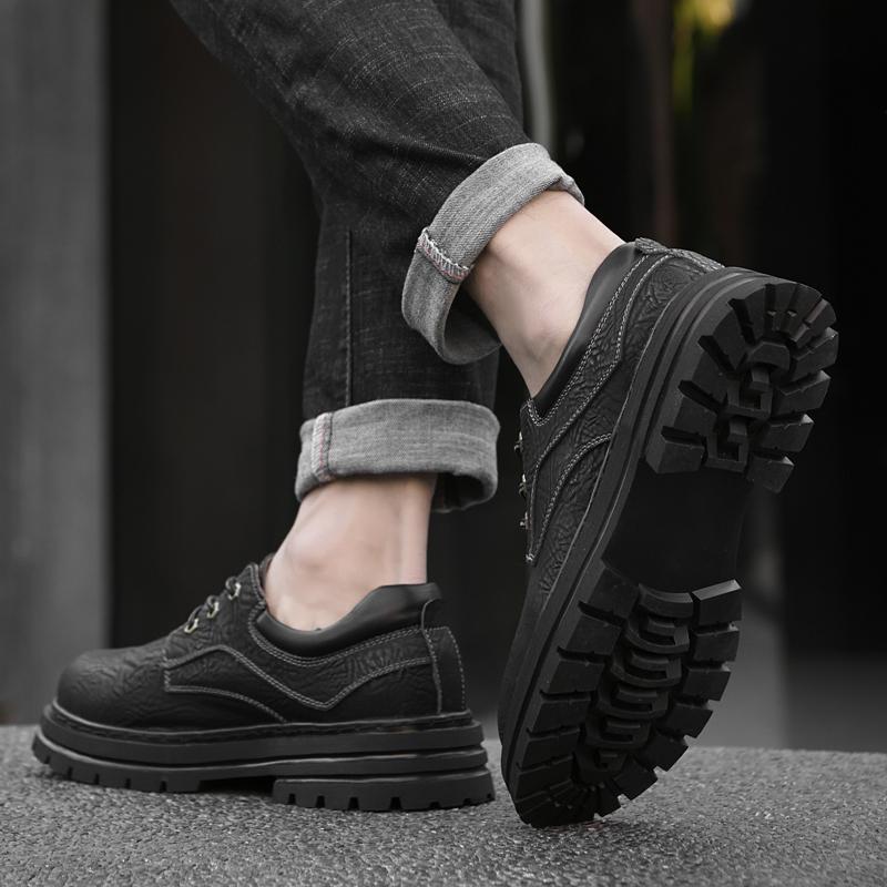 2024 Genuine Leather Fashion Casual Shoes Men All-match for Men Non-Slip Shoes New Arrival Male Comfortable Outdoor Hiking Shoe